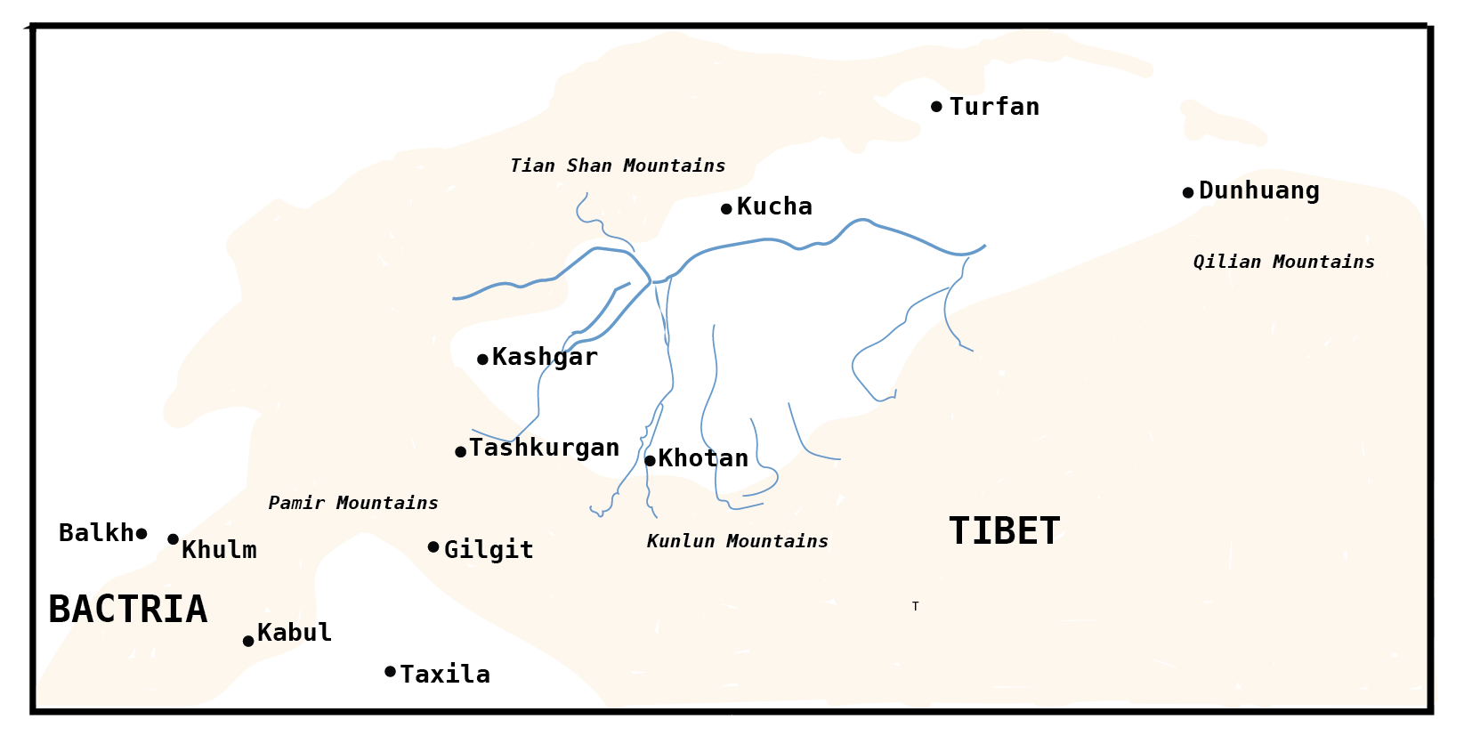 tarim basin map